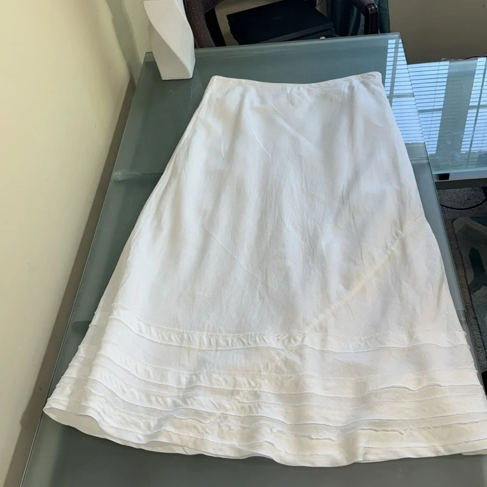 Linen Skirt Boden 100% Linen Midi Maxi Skirt Size 14 - Picture 2 of 6